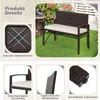 COSTWAY Banc de jardin en poly rotin avec coussins Voir les images du produit 7