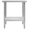 vidaXL Kuchyňský pracovní stůl 80 x 60 x 85 cm Nerezová Náhled obrázku produktu 2