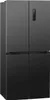 A black and gray French door refrigerator with a digital display on the top right door. Produktbild-Vorschau