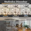 ZMH wentylator sufitowy LED ściemnialny 125CM wentylator Podgląd zdjęcia produktu 4