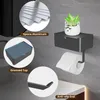 Toilettenpapierhalter Grau zur Wandmontage, Klopapierhalter Produktbild-Vorschau 4