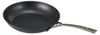 A black cast iron frying pan with a textured gray handle is shown against a white background. Produktbild-Vorschau
