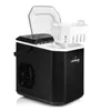 A black ice maker with a white ice basket and an open clear lid. Náhled obrázku produktu