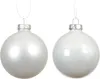 Weihnachtskugeln Glas 10cm 4 Stück - Winterweiß Produktbild-Vorschau 1