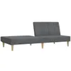 Design Schlafsofa 2-Sitzer Hellgrau Stoff, Schlafsofas 2024 Produktbild-Vorschau 4