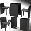 A collage of images showing a rattan furniture set, including chairs and a table, from different angles and in different configurations. Náhled obrázku produktu