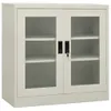 vidaXL Armadio per ufficio grigio chiaro 90x40x90 cm Anteprima dell’immagine prodotto 8