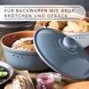 Römertopf Brottopf Rund Ø 30cm - Brotkasten Blau-Grau aus Produktbild-Vorschau 7