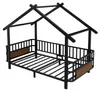 Merax Hausbett aus Metall 90x200cm, Jugendbett mit Produktbild-Vorschau 8