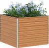 A square raised garden bed filled with blue flowers and green foliage, set against a white background. Anteprima dell’immagine prodotto