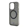 A gray iPhone 14 Pro Max case with a hexagonal pattern and BMW branding. Anteprima dell’immagine prodotto