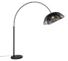Orientalische Bogenlampe mit Schwarzem Bambusschirm Pua Produktbild-Vorschau 6