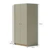 Eckschrank ALEX 95x195 cm, Kleiderschrank mit 2 Türen & 2 Produktbild-Vorschau 5