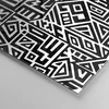 Bilder auf glas - 4 Teile - Op-Art. Schwarz Weiß - 120x70cm Produktbild-Vorschau 5