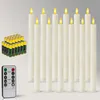 LED Stabkerzen mit Fernbedienung, Flammenlose Tafelkerzen Produktbild-Vorschau 1