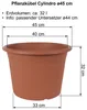 MePla - Set - Pflanzkübel Cylindro ø 45 + Untersetzer ø 44 Produktbild-Vorschau 2