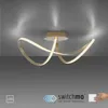 Plafonnier LED laiton mat, intensité lumineuse variable, L Voir les images du produit 12