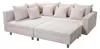 Wohnlandschaft Sofa Couch Ecksofa Eckcouch Cordstoff beige Produktbild-Vorschau 3