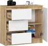 Kommode AKORD JERRY Eiche Artisan 80 cm Tür 3 Schubladen 2 Produktbild-Vorschau 2