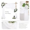 Huwelijks Draperingsstof 2 Paneelen 73 x 610cm Wit Chiffon Productafbeelding-voorbeeld 3