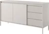 A beige sideboard with fluted doors and drawers on a white background. Produktbild-Vorschau