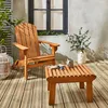 sweeek - Gartensessel Adirondack mit Fußstütze - Holzfarben Produktbild-Vorschau 6