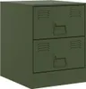 vidaXL Nachttische 2 Stk. Grün 34,5x39x44 cm Stahl Produktbild-Vorschau 6