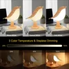 A collage showing a bird-shaped LED lamp in different light temperatures and dimming levels. Anteprima dell’immagine prodotto