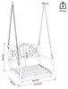 vidaXL Schaukelbank Stahl 71,5 x 59 x 55 cm Antik Weiß Produktbild-Vorschau 6