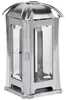 MOLL Grablaterne Edelstahl mit Glas matt 14x14x24cm inox Produktbild-Vorschau 2
