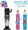 A SodaStream machine with two CO2 cylinders, one compatible and one not. Podgląd zdjęcia produktu