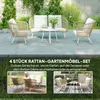 Outsunny Gartenmöbel Set aus Polyrattan Lounge-Set mit 2er Produktbild-Vorschau 4