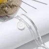 Mehrlagige Halskette, Silber, Münzanhänger, Boho-Stil, Produktbild-Vorschau 4