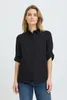 Oxmo OXAlfas Damen Bluse Tunika Hemdbluse Leinenmix Regular Produktbild-Vorschau 1