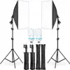 2 Fotolampen Softbox verstellbare Stativlampe 50x70 + Produktbild-Vorschau 1