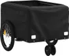 vidaXL Fahrradanhänger Schwarz und Grau 30 kg Eisen Produktbild-Vorschau 5