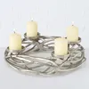 Kerzenhalter Kerzenständer Aluminium Silber Adventskranz Ø Produktbild-Vorschau 2