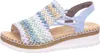 Rieker Damen Sandalette Blau/Bunt Voir les images du produit 18