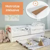 Lit d'enfant 80x160 cm avec matelas et tiroir, protection Voir les images du produit 12