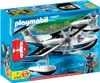 The image shows the packaging of a Playmobil police seaplane toy set. Produktbild-Vorschau