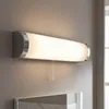 Wandlampe mit Zugschalter Glas Metall Modern Küche IP44 Produktbild-Vorschau 1