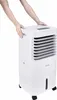 Hands are shown pushing a white air cooler on wheels. Produktbild-Vorschau
