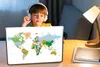 MuchoWow® Laptop Aufkleber Sticker Cover Weltkarte - Erde - Produktbild-Vorschau 3