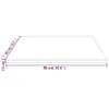 vidaXL Tischplatte Weiß 90x90x2,5 cm Massivholz Kiefer Produktbild-Vorschau 5