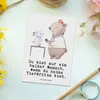 Mr. & Mrs. Panda Postkarte Tierärztin Herz - Weiß - Produktbild-Vorschau 2