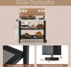 A multi-level outdoor serving cart with various food items and accessories, presented with close-up detail shots of its construction. Náhled obrázku produktu