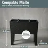Antracitový stojící květináč RATO CASE HIGH s vložkou Náhled obrázku produktu 7
