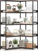 A corner bookshelf filled with various decorative items and books. Podgląd zdjęcia produktu