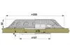 Vetus Ufo-belüftungsabdeckung Silber  Silber One Size Produktbild-Vorschau 2