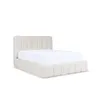 A white bed frame with a mattress on a white background. Náhled obrázku produktu